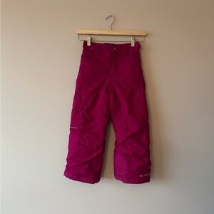 KIDS XS COLUMBIA SKI PANTS PINK